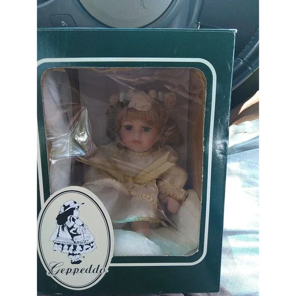 Geppeddo Hope Angel Porcelain Doll Cherub Girl Christmas Holiday Decoration